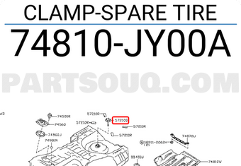 Nissan 74810JY00A CLAMP-SPARE TIRE