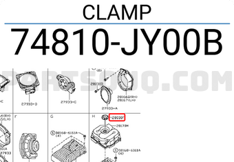 Nissan 74810JY00B CLAMP