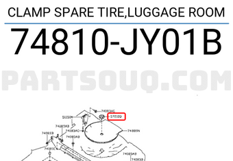 Nissan 74810JY01B CLAMP SPARE TIRE,LUGGAGE ROOM