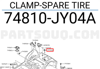 Nissan 74810JY04A CLAMP-SPARE TIRE