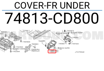 Nissan 74813CD800 COVER-FR UNDER