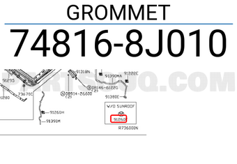 Nissan 748168J010 GROMMET