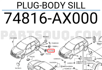 Nissan 74816AX000 PLUG-BODY SILL