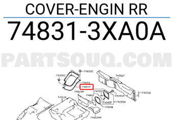 Nissan 748313XA0A COVER-ENGIN RR