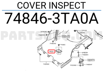 Nissan 748463TA0A COVER INSPECT