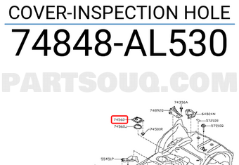 Nissan 74848AL530 COVER-INSPECTION HOLE