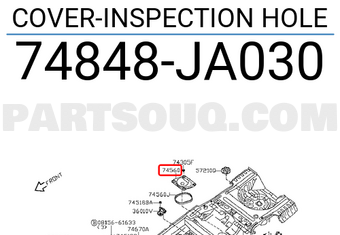 Nissan 74848JA030 COVER-INSPECTION HOLE
