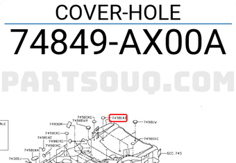Nissan 74849AX00A COVER-HOLE
