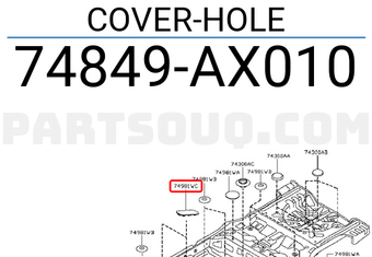Nissan 74849AX010 COVER-HOLE