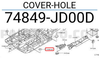 Nissan 74849JD00D COVER-HOLE
