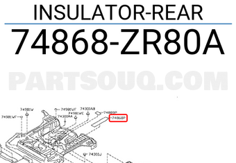 Nissan 74868ZR80A INSULATOR-REAR