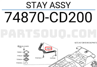 Nissan 74870CD200 STAY ASSY
