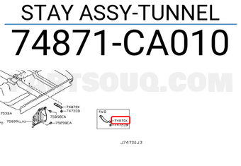 Nissan 74871CA010 STAY ASSY-TUNNEL