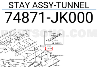 Nissan 74871JK000 STAY ASSY-TUNNEL