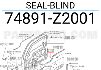Nissan 74891Z2001 SEAL-BLIND