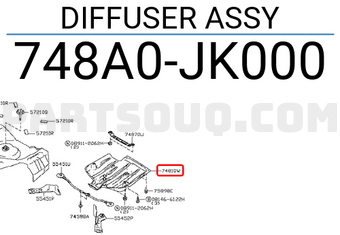 Nissan 748A0JK000 DIFFUSER ASSY