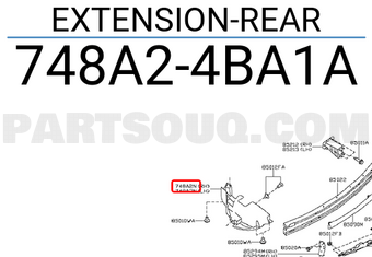 Nissan 748A24BA1A EXTENSION-REAR