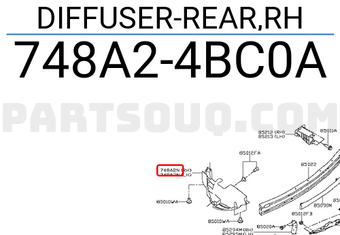 Nissan 748A24BC0A DIFFUSER-REAR,RH