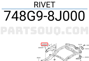 Nissan 748G98J000 RIVET