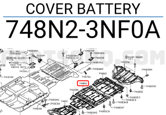 Nissan 748N23NF0A COVER BATTERY