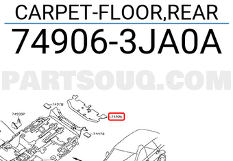 Nissan 749063JA0A CARPET-FLOOR,REAR