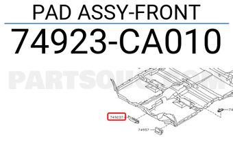 Nissan 74923CA010 PAD ASSY-FRONT