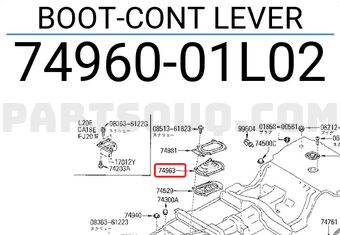 Nissan 7496001L02 BOOT-CONT LEVER