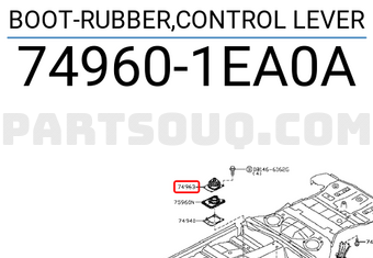 Nissan 749601EA0A BOOT-RUBBER,CONTROL LEVER