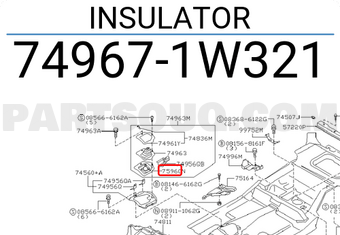 Nissan 749671W321 INSULATOR