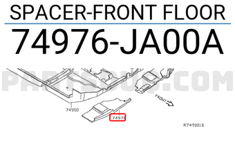 Nissan 74976JA00A SPACER-FRONT FLOOR
