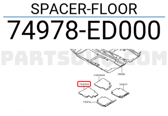 Nissan 74978ED000 SPACER-FLOOR