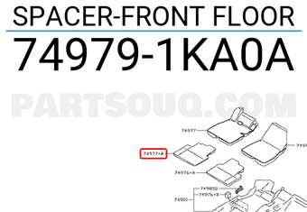 Nissan 749791KA0A SPACER-FRONT FLOOR