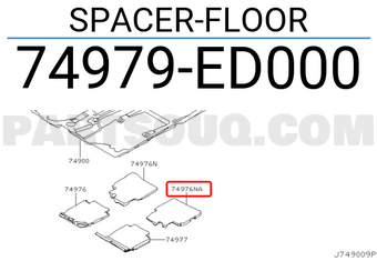 Nissan 74979ED000 SPACER-FLOOR