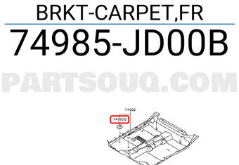Nissan 74985JD00B BRKT-CARPET,FR