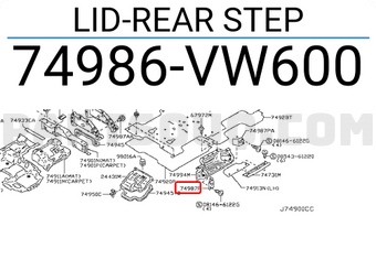 Nissan 74986VW600 LID-REAR STEP