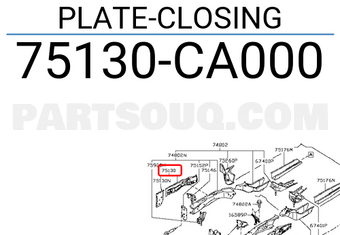Nissan 75130CA000 PLATE-CLOSING