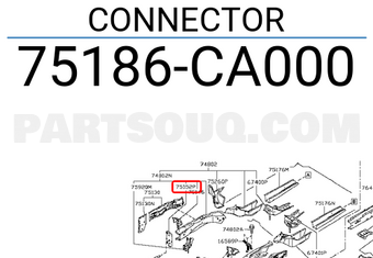 Nissan 75186CA000 CONNECTOR