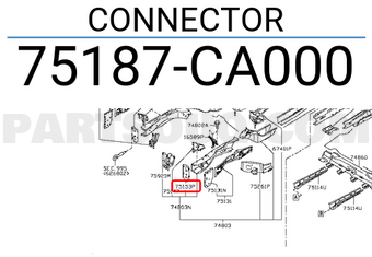 Nissan 75187CA000 CONNECTOR