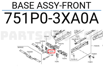 Nissan 751P03XA0A BASE ASSY-FRONT