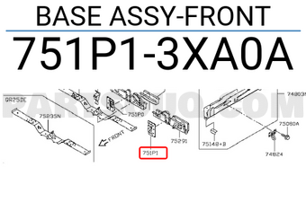 Nissan 751P13XA0A BASE ASSY-FRONT