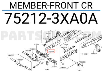 Nissan 752123XA0A MEMBER-FRONT CR