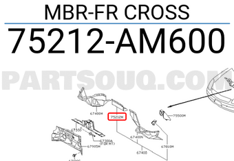 Nissan 75212AM600 MBR-FR CROSS