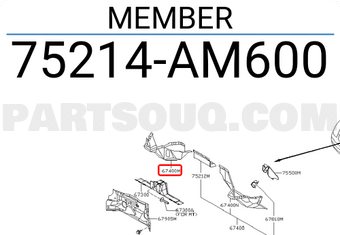 Nissan 75214AM600 MEMBER