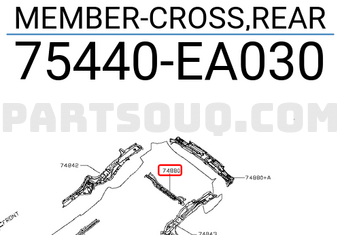 Nissan 75440EA030 MEMBER-CROSS,REAR