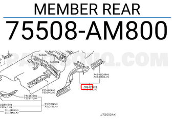 Nissan 75508AM800 MEMBER REAR