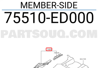 Nissan 75510ED000 MEMBER-SIDE