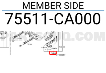 Nissan 75511CA000 MEMBER SIDE