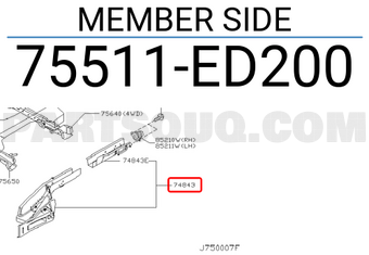 Nissan 75511ED200 MEMBER SIDE