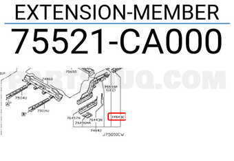 Nissan 75521CA000 EXTENSION-MEMBER