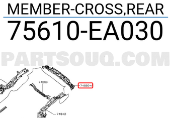 Nissan 75610EA030 MEMBER-CROSS,REAR